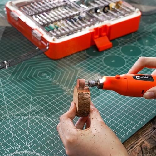 HARDELL 508PCS Rotary Tool Accessories Kit for Sanding Cutting Polishing - color: Orange