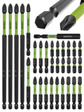 Impact Screwdriver Bits Set Magnetic Mixed,31PCS PH Insert Driver Bits Includes Various Sizes and Lengths,S2 Alloy Steel with 60mm Extension Bars - size: Bulk-31PCS