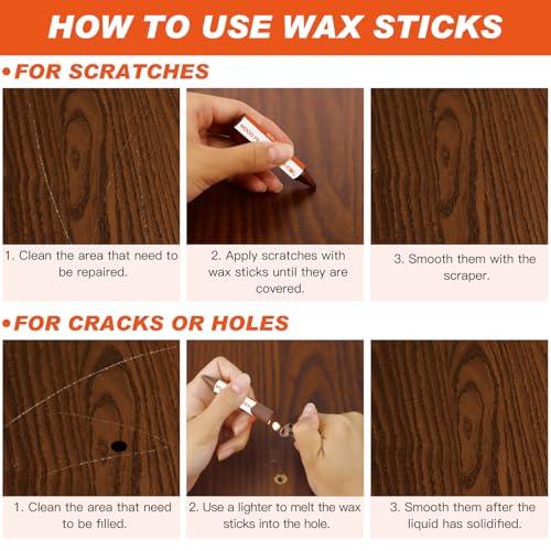Wood Furniture Repair Kit,Set of 36 Laminate Floor Repair Kit Wood Filler - size: 0.74 Ounce (Pack of 36)