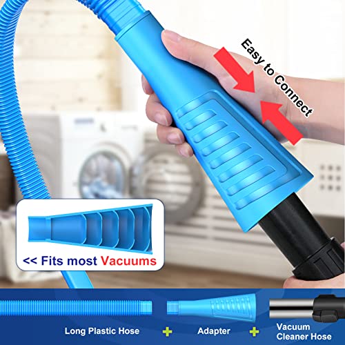Sealegend 2 PCS Dryer Vent Cleaner Kit, Dryer Lint Vacuum Attachment&Brush - color: Blue