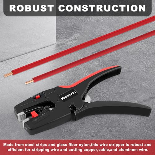 Knoweasy Upgraded Wire Stripper : 2-in-1 Heavy Duty Wire Stripper Plier and Cutter for 32-7 AWG (0.03mm²-10mm²), Essential Stripping and Cutting Tool for Professionals and DIY Enthusiasts - style: D3N2024