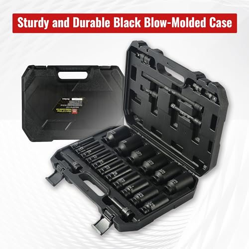 Reniteco 25-Piece 1/2" Drive Socket Set, SAE 3/8"-1-1/2", 6-Point, Cr-V - size: 1/2"-25 PCS