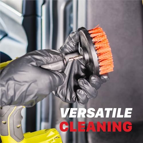 Maxshine 2" Universal M8 Medium-Duty Upholstery & Carpet Drill Brush – Power Scrubber Attachment for Car Detailing – Removes Grime, Stains & Spots from Fabric, Seats & Carpets - size: 2" Medium-Duty Drill Brush