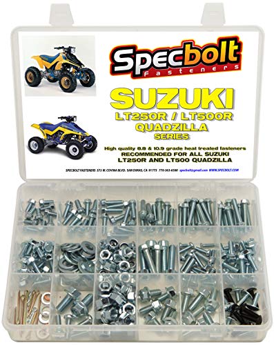 250pc Specbolt Suzuki LT250R Quadzilla ATV Bolt Kit for Maintenance & Restoration OEM Spec Fasteners Quadracer LT500R LTR250 LT 250 500 R