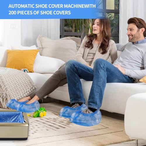 100 Pack Disposable Indoor Shoe Covers with T-Buckle Non-Slip Booties-