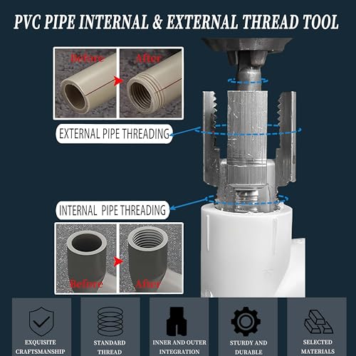 5pcs PVC Pipe Threader Kit with Broken Bolt Extractor Set