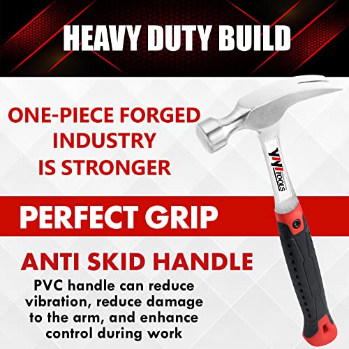Claw Hammer forged in one piece- 16OZ - size: 16oz - Forged In One Piece