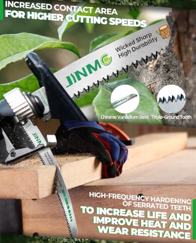 8-Pack 12 Inch 6TPI Arc Curved Reciprocating Saw Blades for Pruning - size: 8 Pack