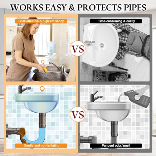 3pcs 50 Inch Drain Snake Hair Clog Remover Tool - style: 50 IN