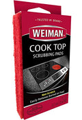 Weiman Cook Top Scrubbing Pads – Gently Clean and Remove Burned-on Food from All Smooth Top and Glass Cooktop Ranges, 3 reusable pads - size: 3 Count (Pack of 1)