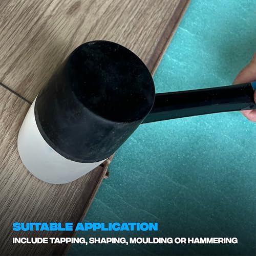 OX 24 oz Rubber Mallet Hammer, Non-Marking Head, Martillo de Goma - size: 24 Ounce