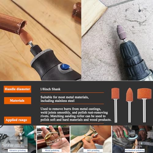 Sanding Drum Set for Most Rotary Tools-Includes 138 Aluminum Oxide Drum Sander Sanding Sleeves (80,120,240 Grit),12 Drum Mandrels and 9 Sanding Bits,Sanding Bits Tool Accessories with Box - color: 159pcs-3 Styles