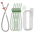 35.5 Drain Clog Remover Tool (1pc), 30 Inch Sink Snake Drain Tool (5 pcs) & 59 Inch Tube Drain Brush (3 pcs), Effective Hair Drain Clog Remover for Toilet, Kitchen Sink, Bathroom, Shower, Sewer