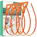 Drain Snake Hair Drain Clog Remover - 4 Pack Shower Sink Unclogger Tool - color: Orange, style: 4 Pack