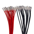 30Pcs Female Spade Crimp Terminal with Insulating Sleeve Quick Connectors Wire Splice Assortment Kit (4.8mm) - size: 4.8mm