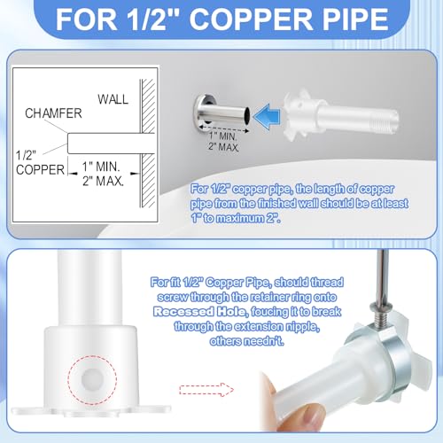 Four in One Tub Spout Adapter, Fits 1/2" & 3/4" IPS, 1/2" Copper Pipe