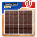 Ansible 60 PCS Felt Furniture Pads 1" for Hardwood Floors - size: 60 PCS 1" Brown, Square