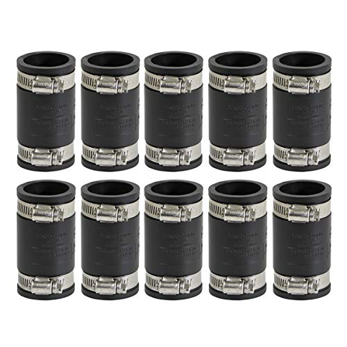 Supply Giant 1 inch Flexible coupling, Black, 10 Pack