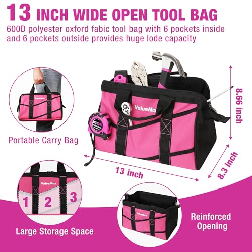ValueMax Pink Tool Kit, 218-Pieces Home Repairing Tool Set