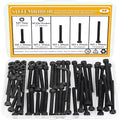 M5 Black Screws, Nuts & Washers Set - 95 Pieces, 12.9 Grade Alloy Steel, Fully Threaded, 30/35/40/45/50mm Hex Socket Head Cap Screws - size: M5 x 30-50mm, style: Socket Head