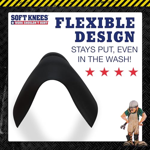Soft Knees XL No-Strap Knee Pads, 6" x 13", Double Knee Work Inserts - size: XL, 6" x 13"