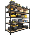 PrimeZone 47"W x 18"D x 72"H Garage Storage Shelves, 5-Tier Metal Shelving - size: 47"W x 18"D x 71"H