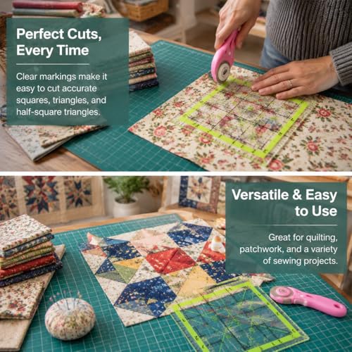 Aixoom Quilting Ruler Set, Square Quilting Templates 3.5/4.5/6.5/10.5"