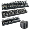 EACELIY Magnetic Socket Organizer Set,Metric Socket Holder Kit, Socket Trays，holds 75 Deep and Shallow 3/8" Sockets(sockets not included) 丨3Pcs 1/2", 1/4" and 3/8" （Black） - size: 3PCS Metric 1/2&3/8&1/4