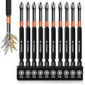DYRECELVE 10-Piece Phillips Bits #2 Impact, 4-Inch Long Screwdriver Bits - color: 4'' Ph2 10-pcs