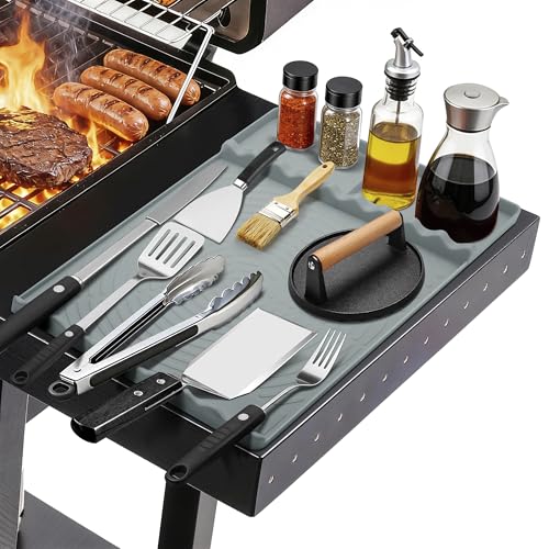Silicone Grill Mat for Blackstone Griddle Accessories (Gray) - color: Gray