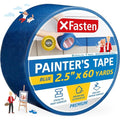 XFasten Professional Blue Painters Tape 2.5-Inches x 60-Yards (Single Pack) Blue Painters Masking Tape Bulk - Sharp Edge Line Technology, Produces Sharp Lines | Residue-Free Wall Trim Tape - size: 2.5 Inches x 60 Yards (Single Pack)