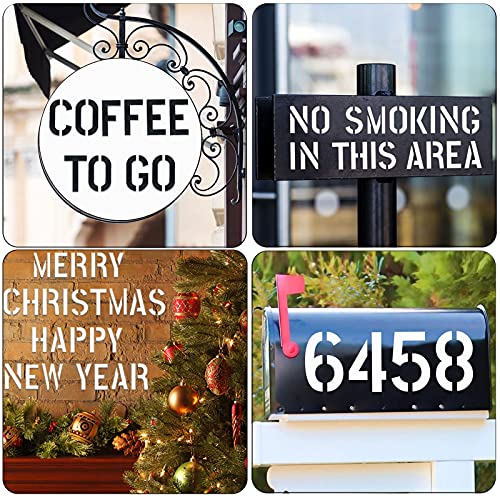 YEAJON 2.5 Inch Letter Stencils Symbol Numbers Craft Stencils, 42 Pcs Reusable Alphabet Templates Interlocking Stencil Kit for Painting on Wood, Wall, Rock, Sign, DIY Art Projects - size: 2.5 inch