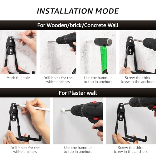 Heavy Duty Garage Hooks for Storage & Hanging Items, 30-Pack - color: 30-Pack Set Black