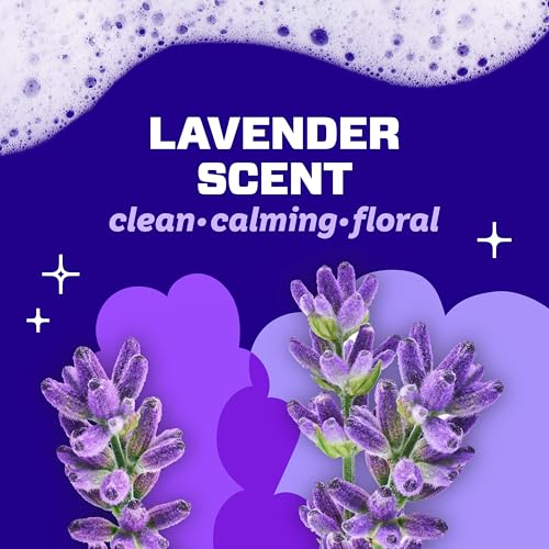 Mr. Clean Magic Eraser Sponge, Bathroom Cleaner, Shower Cleaner, Tub Cleaner, Soap Scum Remover, Bathroom Cleaning Supplies, Dawn Cleaning Power with Febreze Lavender Scent, 5ct - size: 5 Count (Pack of 1)