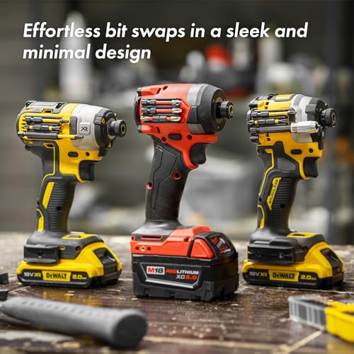 Simon Tools Magnetic Bit Holder for Impact Drivers and Drills - Super Strong Adhesive - Drill Accessory That Fits Most drills: Dewalt, Makita, Klein, Bosch and Milwaukee Bit Holder - size: 1-Pack