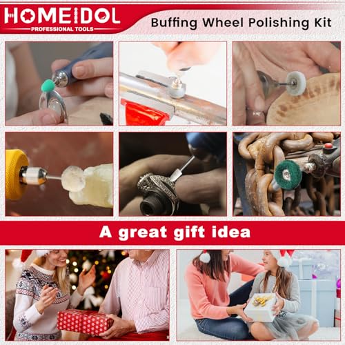 103PCS Polishing Kit for Dremel Buffing Wheels 1/8" Shank Polishing Bits - style: 103PCS Buffing Wheels