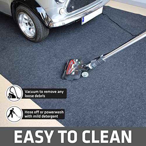 Drymate Garage Floor Mat, (20' x 7'4"), Protects Surfaces, Transforms Garage, Absorbent, Waterproof, Durable (USA Made) (Charcoal) (Includes Double Sided Tape) - size: 7'4" x 20' (Rectangular)