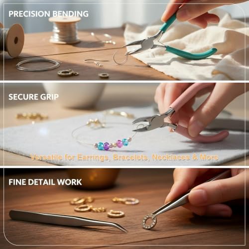 4pcs Mini Jewelry Pliers Tools Set for Jewelry Making & Repair