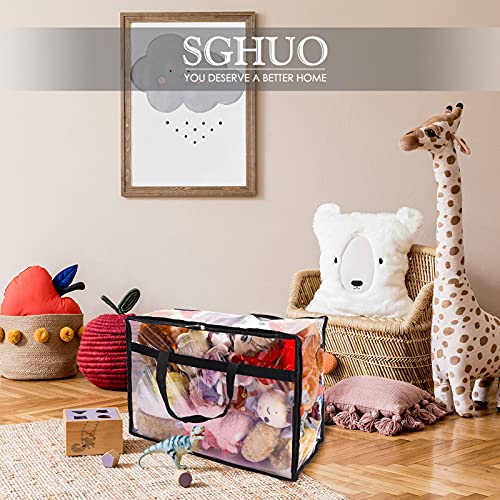 Blanket Storage Bags Extra Large 60L 4 Pack Clothes Organizer - color: A-Clear