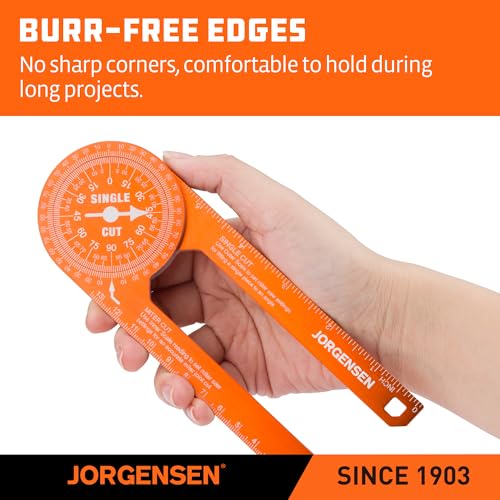 Jorgensen 7" Aluminum Miter Saw Protractor, Angle Finder Tool