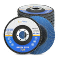 LotFancy Flap Disc 4 1/2” for Angle Grinder, 40 Grit, Bevel Type 29, Premium Zirconia Abrasive Grinding Wheels, 4.5" x 7/8” Flap Sanding Disc for Metal, Stainless Steel, 10-Pack - style: 10 Pack (40 Grit T29 Zirconia)