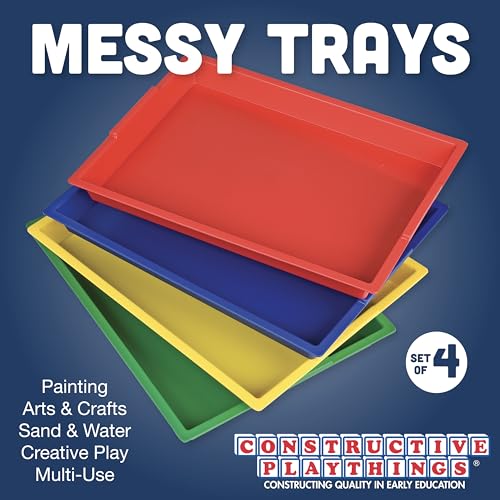Constructive Playthings Messy Trays for Paint, Water and Sand Toys
