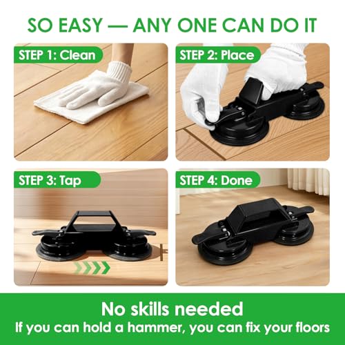 Floor Gap Fixer Tool Vinyl Planking Tools Laminate Floor Repair Kit - color: Black