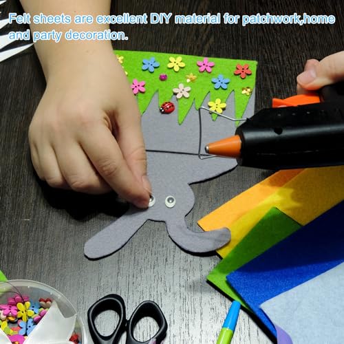 PATIKIL 2.5 Inch Diameter Lamp Base Felt, 10Pack 2mm Thickness Round Soft Adhesive Non-Slip Anti-Scratch Backed Felt for Lamp Furniture DIY Craft, Black - color: Black, size: 2.5 Inch