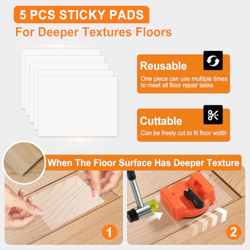 Heavy Duty Floor Gap Fixer Tool 5 PCS Sticky Pads Laminate Flooring Tools