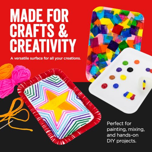 Hygloss White Foam Trays for Food & Crafts, 5.75 x 8.25 Inch, Pack of 125 - color: White, size: 5.75 x 8.25-Inch, style: 125 Pieces