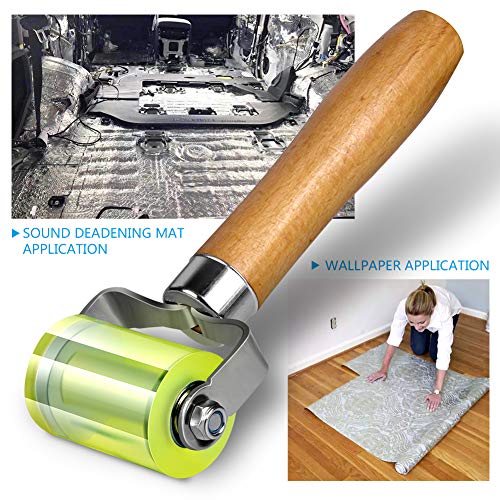 LUMITECO Bearings Equipped Automotive Car Audio Sound Deadening Application Wheel Roller, Heat Abatement Mat Wallpaper Application PU Smoothing Tool Seam Roller - size: Basic Version