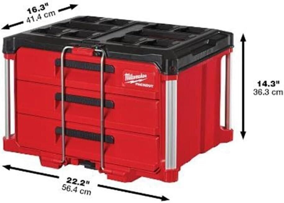 Milwauke Packout 3-Drawer Tool Box