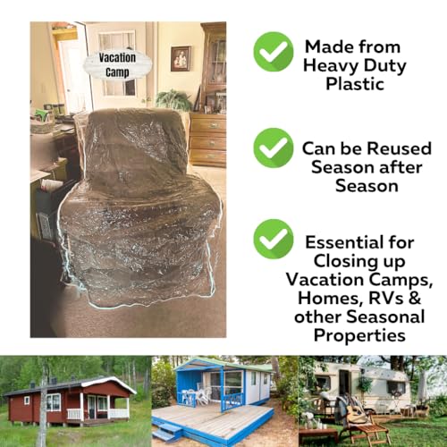 Evelots Clear Vinyl Recliner & Armchair Cover, Waterproof Protector - size: Armchair
