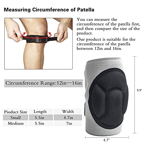 Knee Pads Comfortable Non-Slip, Thick Extra Foam Cushion kneepads for Scrubbing Floors, Gardening, Yoga & Construction, Soft Inner Liner, Strong Double Straps and Adjustable Easily for women(L)
